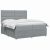 vidaXL Boxspring ágy matraccal Világosszürke 200 x 200 cm Szövet 177517111