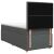 vidaXL LED Boxspring Ágy Mattal Sötétszürke 90 x 190 cm Szövet 177517683