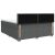vidaXL LED Boxspring Ágy Mattal Sötétszürke 200 x 200 cm Szövet 177517743