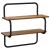 vidaXL 2 szintes fali polc Antik Fa 60 x 24,5 x 61 cm Szerelt Fa 175180017