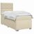 vidaXL Boxspring ágy matraccal Krémszínű 100 x 200 cm Szövet 177516674