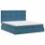 vidaXL Óriáságy matraccal fejtámlával Sötét kék 180 x 200 cm Bársony 177518711