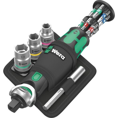 Wera 8009 Zyklop Pocket Set 2 Bittartós racsni (18 db/csomag)