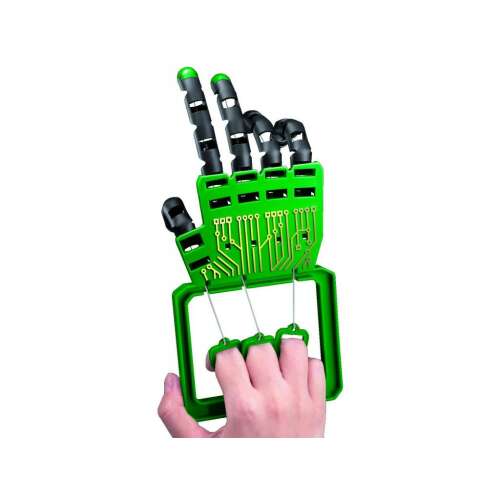 Sada STEM hračiek 4M KidzLabs Robotic Hand v použití, postav si vlastnú robotickú ruku