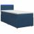 vidaXL Boxspring ágy matraccal LED szalagokkal Kék 100 x 200 cm Szövet 177516461