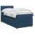vidaXL Boxspring ágy matraccal LED szalagokkal Kék 100 x 200 cm Szövet 177516461