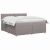 vidaXL Boxspring ágy matraccal Tópszínű 140 x 200 cm Szövet 177515651