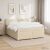 vidaXL Boxspring ágy matraccal Krémszínű 160 x 200 cm Szövet 177516325