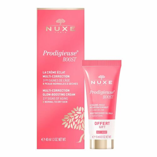 Set Nuxe: Creme Prodigieuse Boost, Multi-korrekciós, Krém, Arcra, 40 ml + Creme Prodigieuse Boost, Regeneráló, Éjszakai, Balzsam, Arcra, 15 ml 175277279 - Testápolási csomag