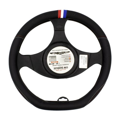 KORMÁNYVÉDŐ FEKETE TRIKOLOR FRANCIA 37-39 CM D-FORMA 175290861 - Autós kormányhuzat