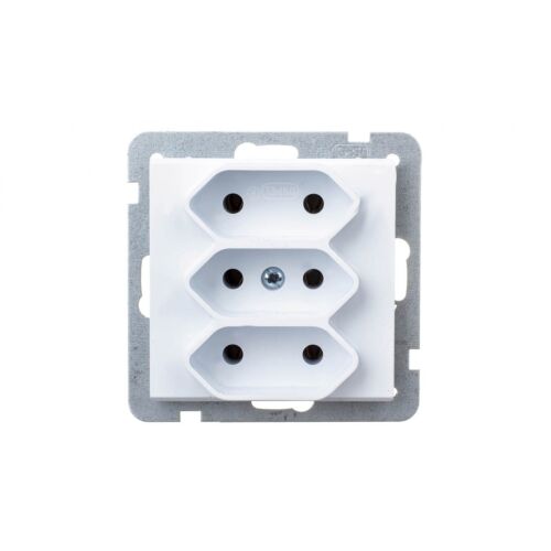 SONATA Háromszoros aljzat b/u 2.5A EURO fehér GP-3R/m/00 175298323 - Otthon és kert