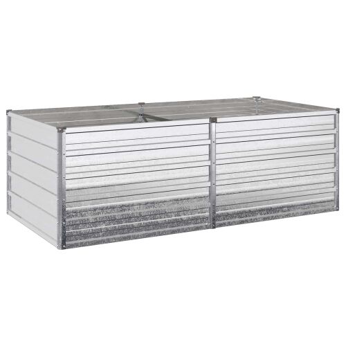 vidaXL Emelt kert ágyás Ezüst 160 x 80 x 55 cm horganyzott 175318198 - Magaságyás