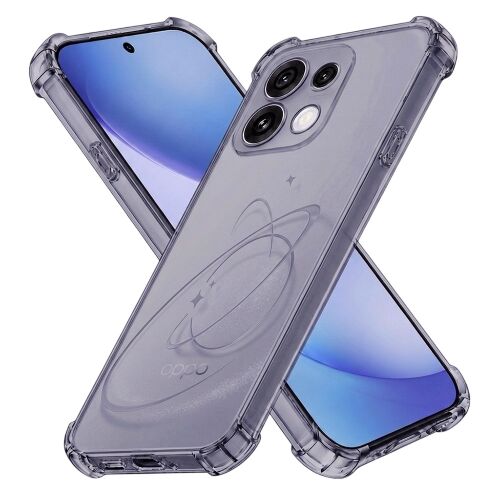 Techsuit - Ütésálló Átlátszó Szilikon Tok - Oppo Reno16 Pro - Füstös Fekete 175497228 