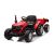 HC-306 piros akkumulátoros traktor 24V utánfutóval, oldalsó szögletes nézet, gyerek elektromos jármű