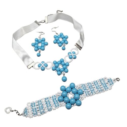 Helena- Swarovski gyöngy ékszerszett -  Blue 175399245 - Női ékszer szett