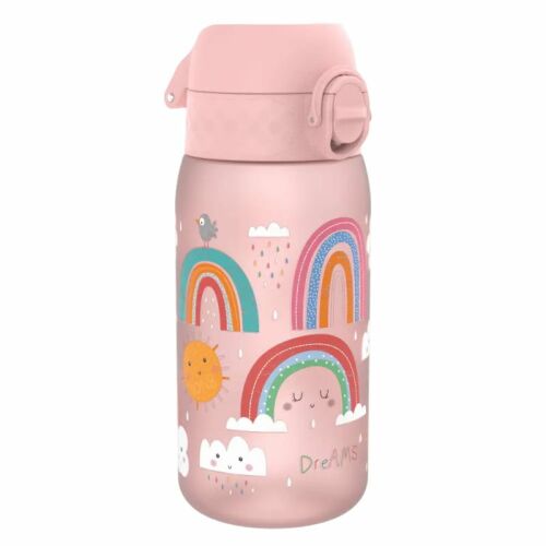 ION8 Rainbow Dreams 350 ml-es gyerek kulacs szivárvány mintával, elölnézet - Kulacs