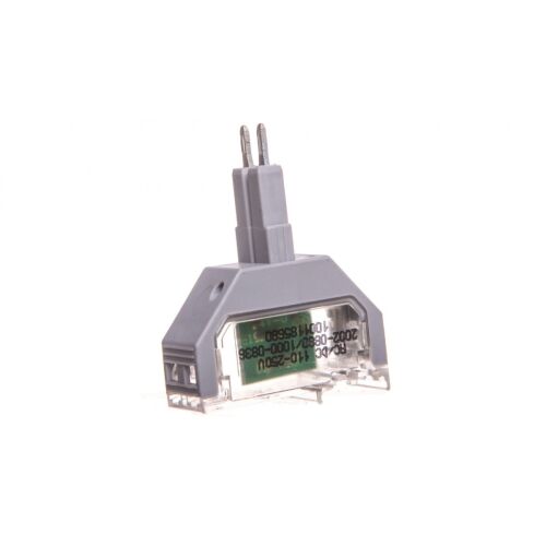 WAGO 2002-880/1000-836 üres dugó 4-es típus LED-del 110-250V rugós csatlakozós sorkapcsokhoz, szürke, ferde nézet - Sorkapocs