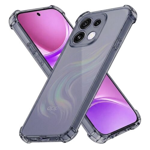 Techsuit - Ütésálló átlátszó szilikon tok - Oppo Reno16 - Füstös fekete 175496590 