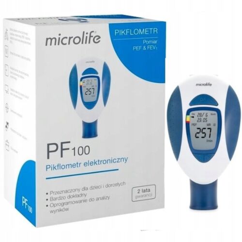 Microlife PF100 csúcsáramlásmérő és csomagolása PEF és FEV1 mérésekkel - Egyéb mérőeszköz
