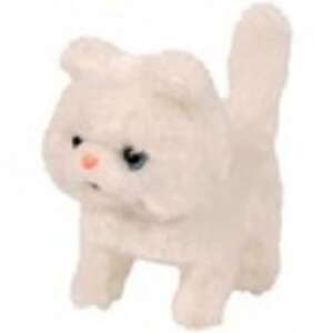 Walking Persian cat plush toy, interactive toy for kids, makes sounds, walks, meows, wags tail, purrs, 20 cm - Interactive Plush Toy