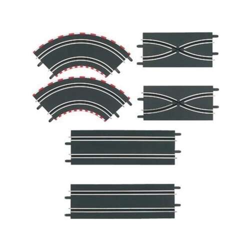 Set de extindere pentru pista Carrera GO cu piese de pistă drepte, curbate și de intersecție