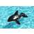 Bestway Giant Killer Whale Rider, inflatable pool toy, black and white, 203x102 cm, in pool