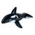 Bestway Giant Killer Whale Rider, inflatable pool toy, black and white, 203x102 cm