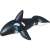 Bestway Riesiger Killerwal-Reiter, aufblasbares Poolspielzeug, schwarz-weiß, 203x102 cm