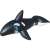 Bestway Riesiger Killerwal-Reiter, aufblasbares Poolspielzeug, schwarz-weiß, 203x102 cm