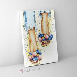Boldog lábak - Számfestő készlet, kerettel (40x50 cm) 82987037 