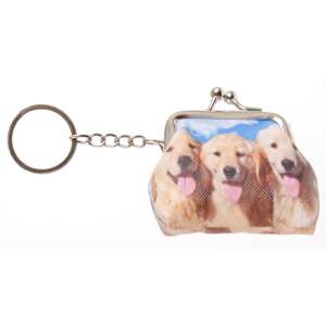 Портфейл с ключодържател с мотив golden retriever - Ключодържател