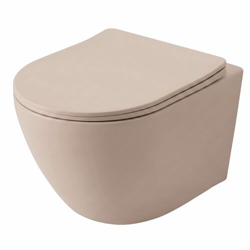 Felfüggesztett WC-csésze REA Carlo Mini Tornado Mocca Matt 175516943 - WC csésze