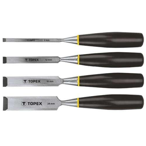 Topex 4 részes véső készlet, 6mm, 12mm, 18mm, 24mm