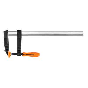 120x500mm F-Klemme mit schwarzen Kunststoffbacken und orangefarbenem Griff - Neo