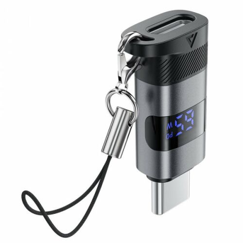 USB-C - USB-C adapter Acefast J9 kijelzőhöz, szürke 175532421 - USB átalakító