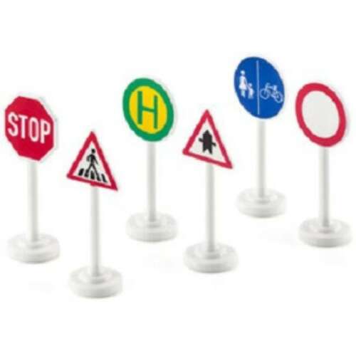 Set de semne de circulație SIKU 1:55 - 0857, un set de 6 semne de circulație pentru copii