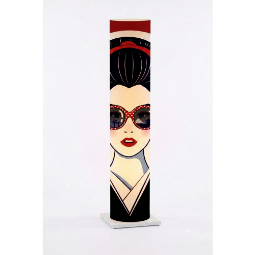 Opviq állólámpa többszínű ARTSLNDRLMB9 egyedi pop art női dizájnnal fehér alapon, 100 cm magas - Állólámpa