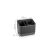 Hermia Organizer Anthracite 2LIBNM-8052, infografika, amely a fekete műanyag konyhai rendszerező méreteit (16,5 cm, 13,6 cm, 9,7 cm) mutatja