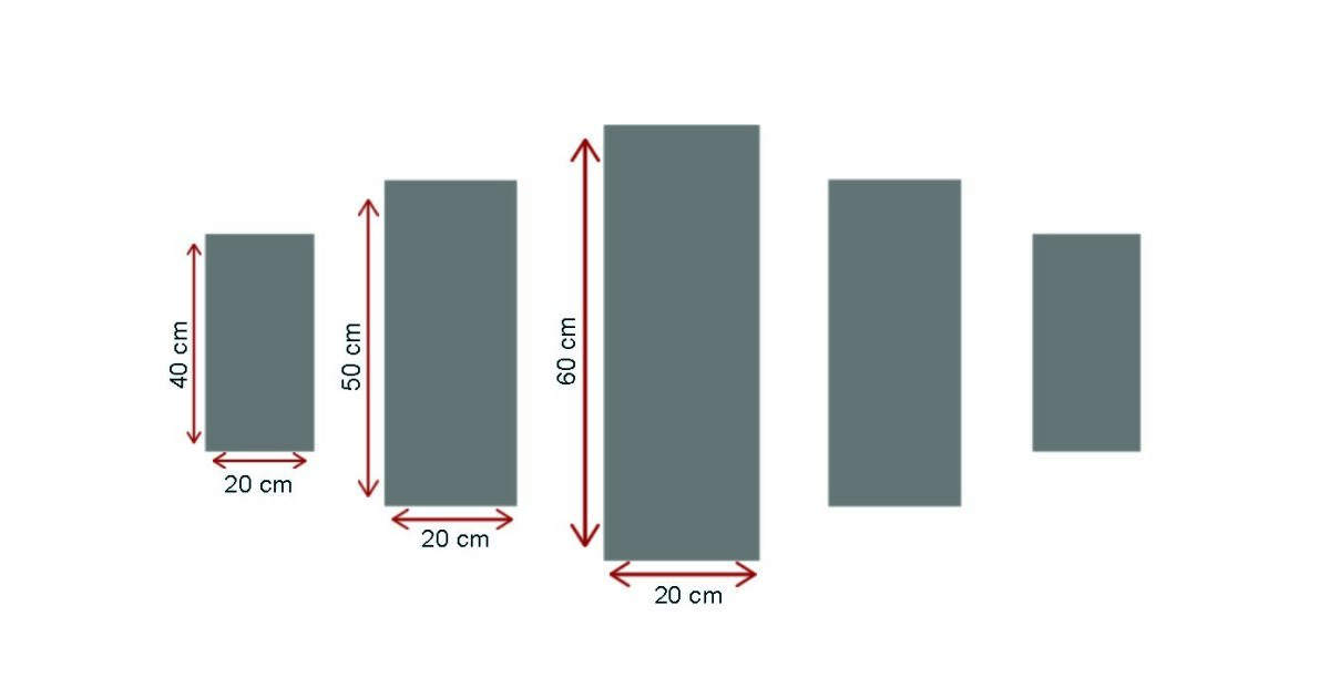 Wallity Dekoratív MDF Festmény (5 darab) Többszínű 5PMDF-3 175549774