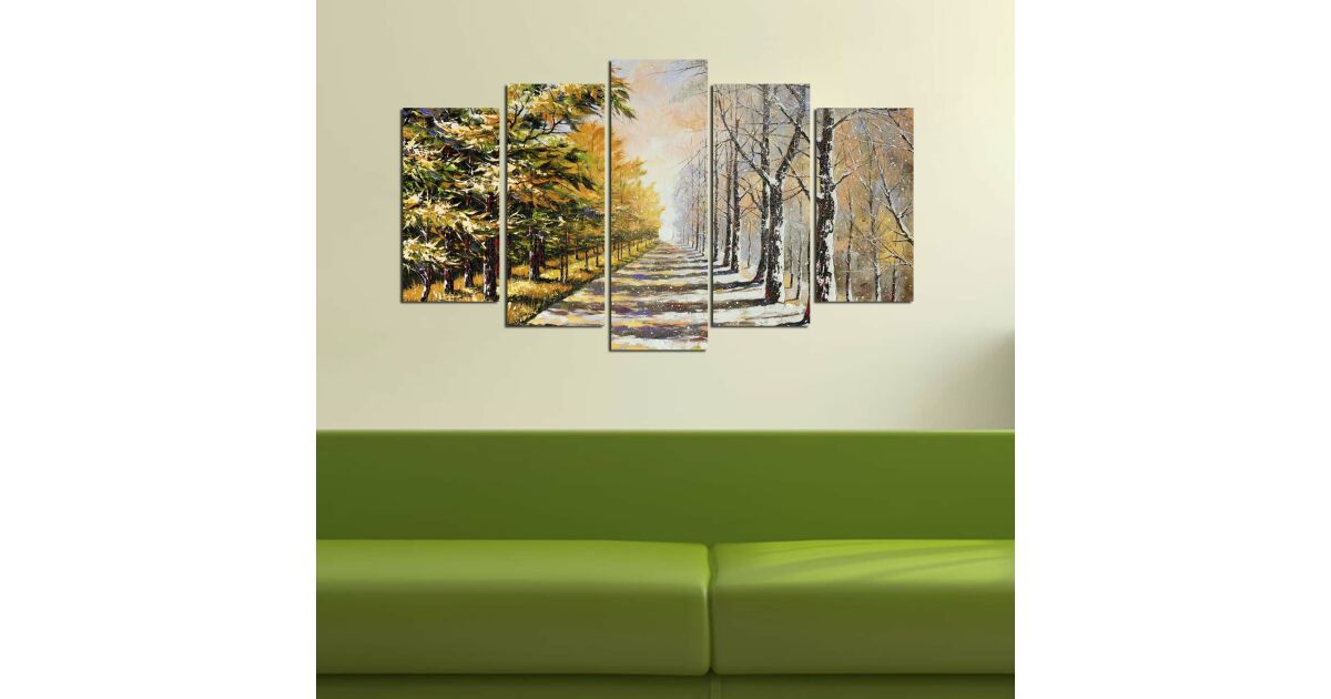 Wallity Dekoratív MDF Festmény (5 darabos) Többszínű 5M-4 175550291