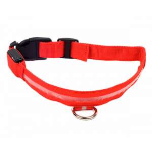 LED Kutyanyakörv - Piros - 34-42cm