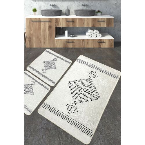 L'essential Maison Többszínű Fürdőszoba szőnyeg szett (3 darabos) Tatiana