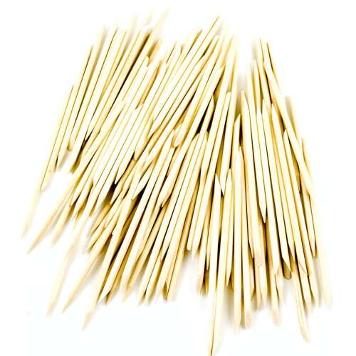 100 pack of orange wood cuticle sticks for manicure and pedicure