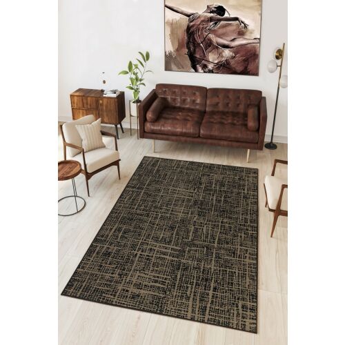 Conceptum Hypnose Hall Carpet (100 x 150) Multicolor W1177 modern nappali környezetben, bemutatva mintázatát és méretét a bútorokhoz képest - Dekoráció