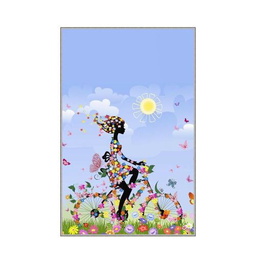 Conceptum Hypnose Szőnyeg, multicolor, bicikliző lánnyal, 120 x 180 cm - Szőnyeg