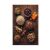 Conceptum Hypnose Carpet 60x100 Multicolor Hmnt574 3D digitális nyomtatással, tálakban pisztácia, áfonya, aszalt sárgabarack, zabpehely, mandula, mogyoró, fahéj és dió egy fa alapon, felülnézet