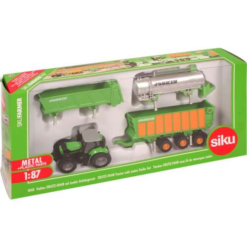 Siku játék Traktor utánfutóval  6cm #zöld 92981347