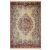 Conceptum Hypnose Carpet (50 x 80) Multicolor 194, felülnézetű koptatott mintás pamutszőnyeg bézs, piros és kék árnyalatokban, középső medalion mintával és rojtokkal, sima háttéren