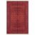 Conceptum Hypnose Carpet (50 x 80) Multicolor 310, élénk piros 100% pamut szőnyeg bonyolult fekete mintákkal és fehér rojtokkal, fehér alapon