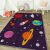 Conceptum Hypnose Carpet Kdc-108, gyerek szőnyeg űr designnal egy gyerekszobában indiánsátorral, 100x140 cm